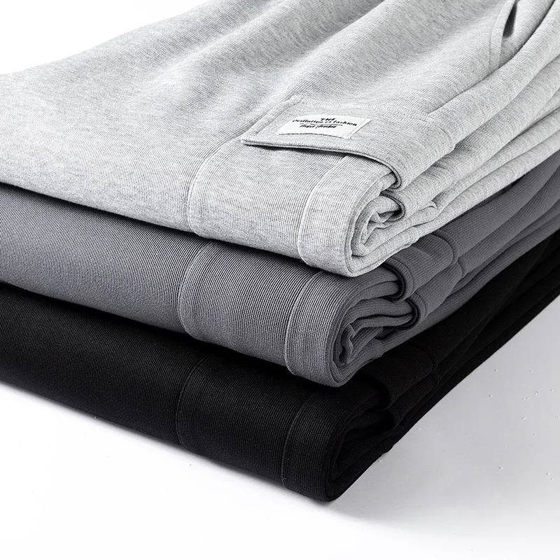 Autumn Sweatpants Cotton Men Baggy Joggers Cargo Pants Korean Neutral Breathable Loose Outdoor Solid color Wide legged Trousers 241009