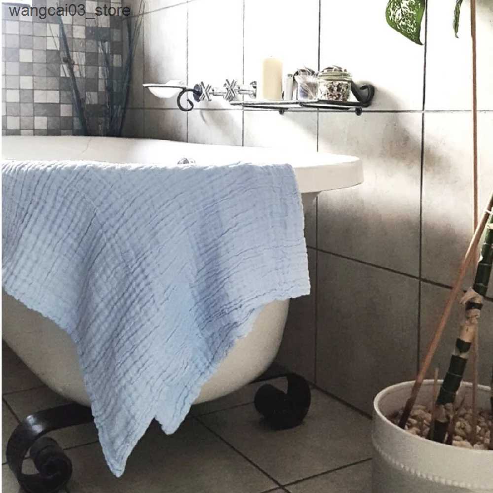 Blankets Swaddling 6 Layers Muslin Blanket Organic Cotton Swaddle Wrap Blanket for Infant Bed Quilt Baby Receiving Blanket Muslin Bath Towel Diaper L2