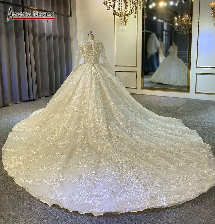 Lace Hot Sale Wedding Dress With Long Sleeve