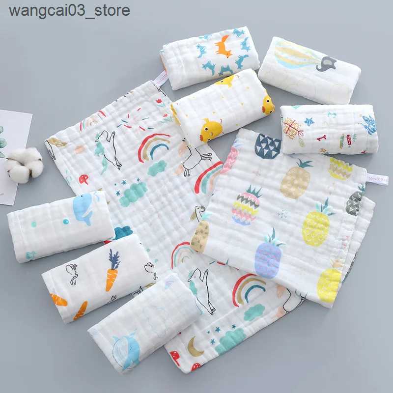Blankets Swaddling Baby Bath Towel Boy Girl 100% Cotton Blanket For Newborn Bathrobe 6 Layers Gauze Washcloth Infant Swaddle L240910 L0910