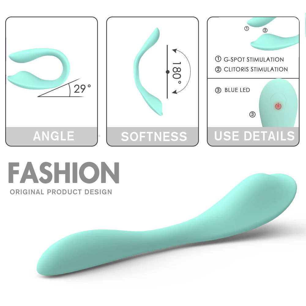 Wireless Remote Control Dildo Vibrator Dual Motor Ushaped Clitoris Stimulator Wearable Sex Toy 241009