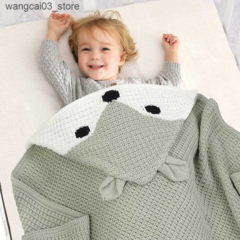 Blankets Swaddling Newborn Baby Blanket Knitted Infant Girls Boys Bedding Quilt 75*75CM Toddler Stroller Swaddling Fashion Cute Fox Sleeping Covers L2