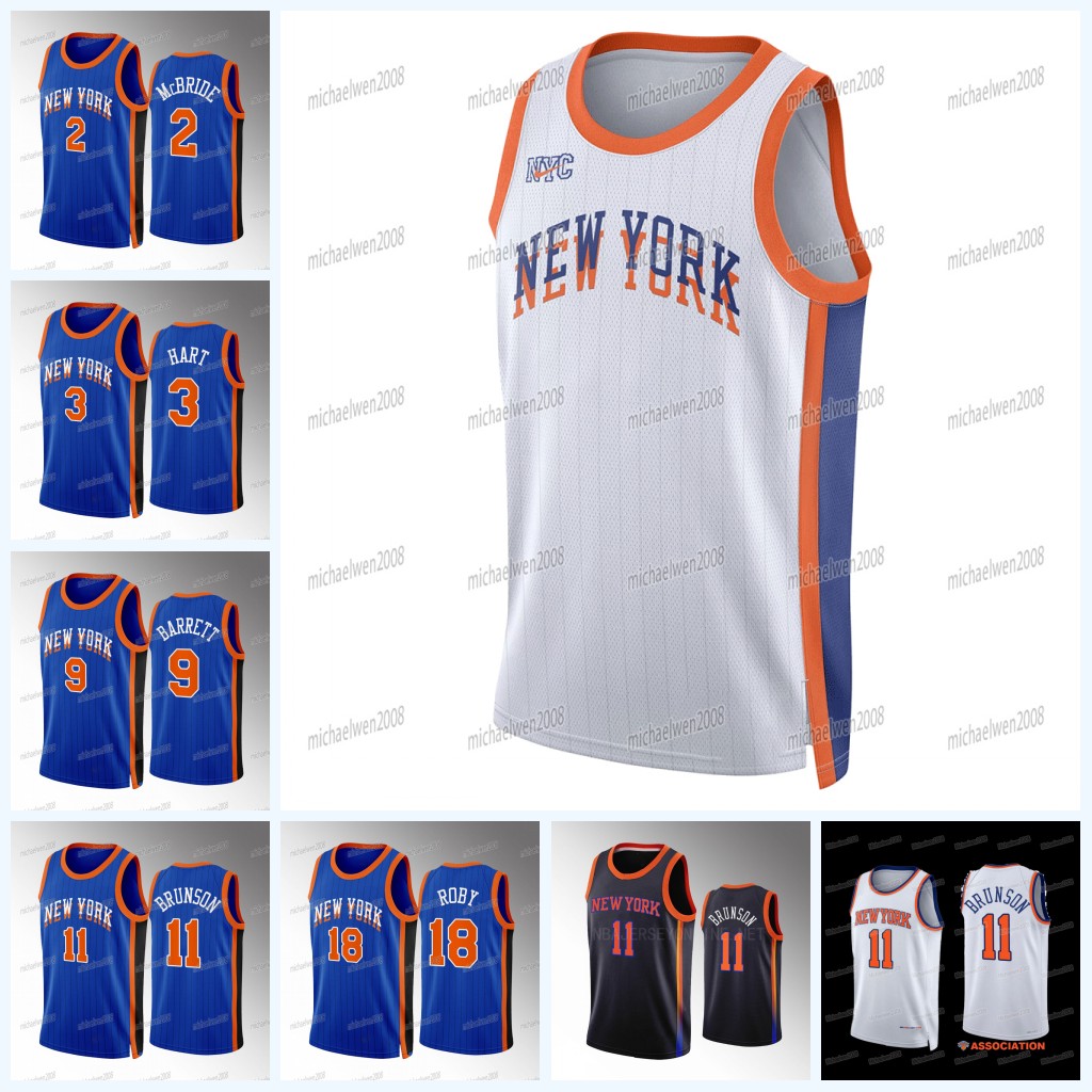 11 Jalen Brunson 2024-25 City knick Jersey Josh Hart Moses Brown OG Anunoby Precious Achiuwa Miles McBride Cameron Payne Moses Brown Jerseys Men Woemn Youth