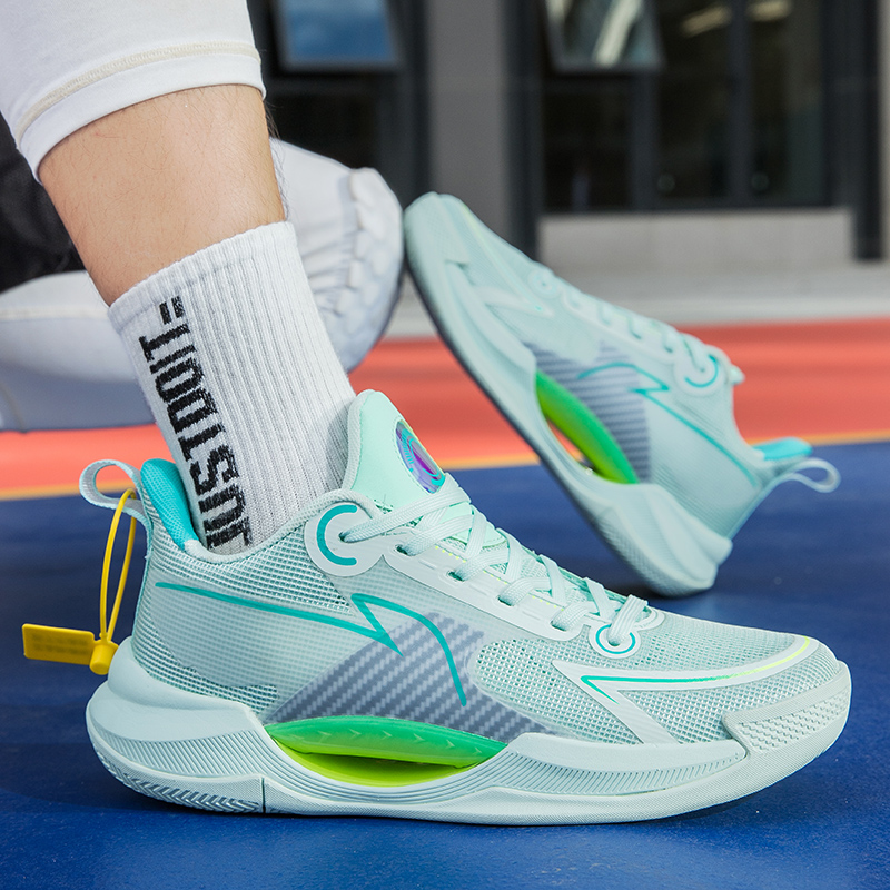 Basketball Shoes Men Youth Concrete Floor Combat Female Student Breathable Shock Absorbing Sneakers Wear Resistant and Anti Slip