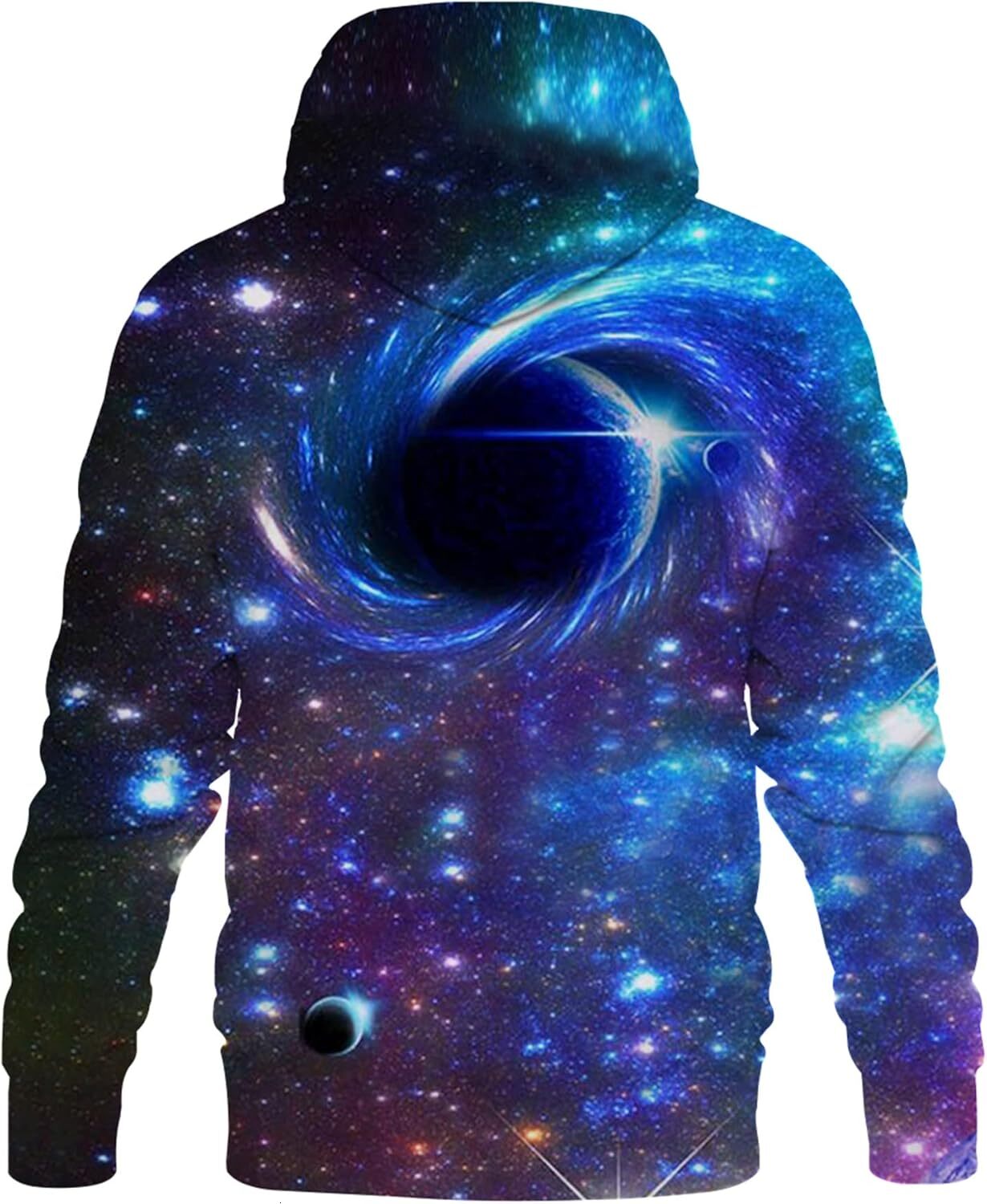 Men's hoodie Women's and men's realistic 3D printed Galaxy Star pullover hoodie sweatshirt with large pocket graphics hoodie sweatshirt