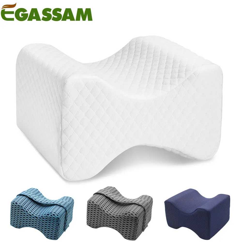 Knee pillow for side sleeping memory foam wedge outline leg pillow for sleeping cushion pad for spine alignment backache W240819