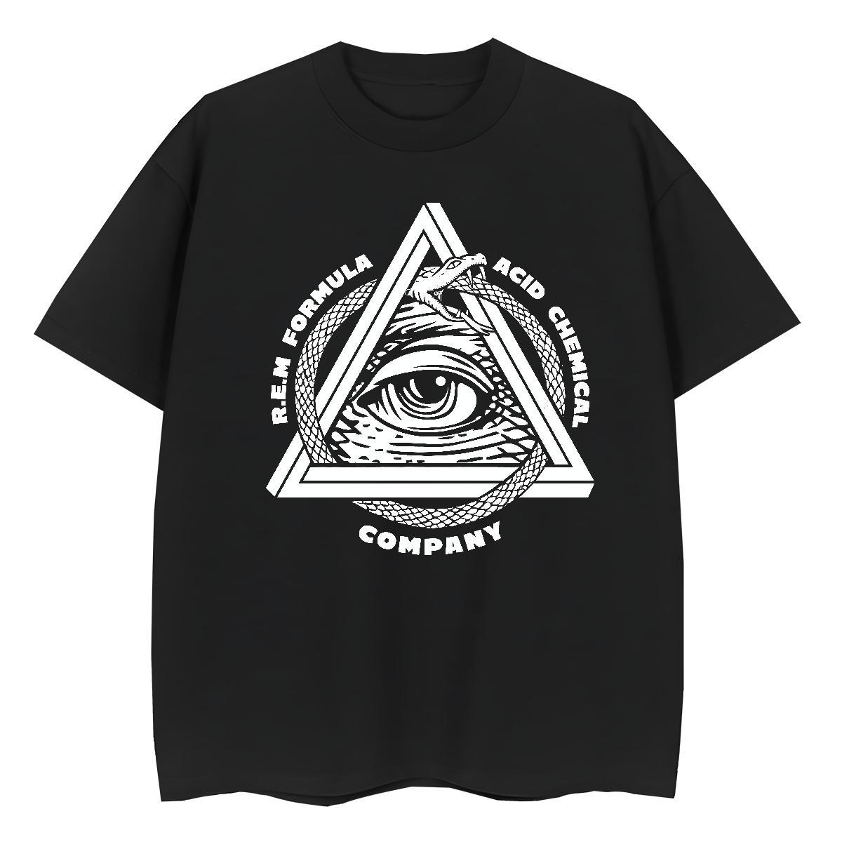 DIY T Shirts Women 100% Cotton 230g Round Neck Short Sleeve Street Wear eye of the devil Women Tshirts Loose fit DIY Logo Clothings