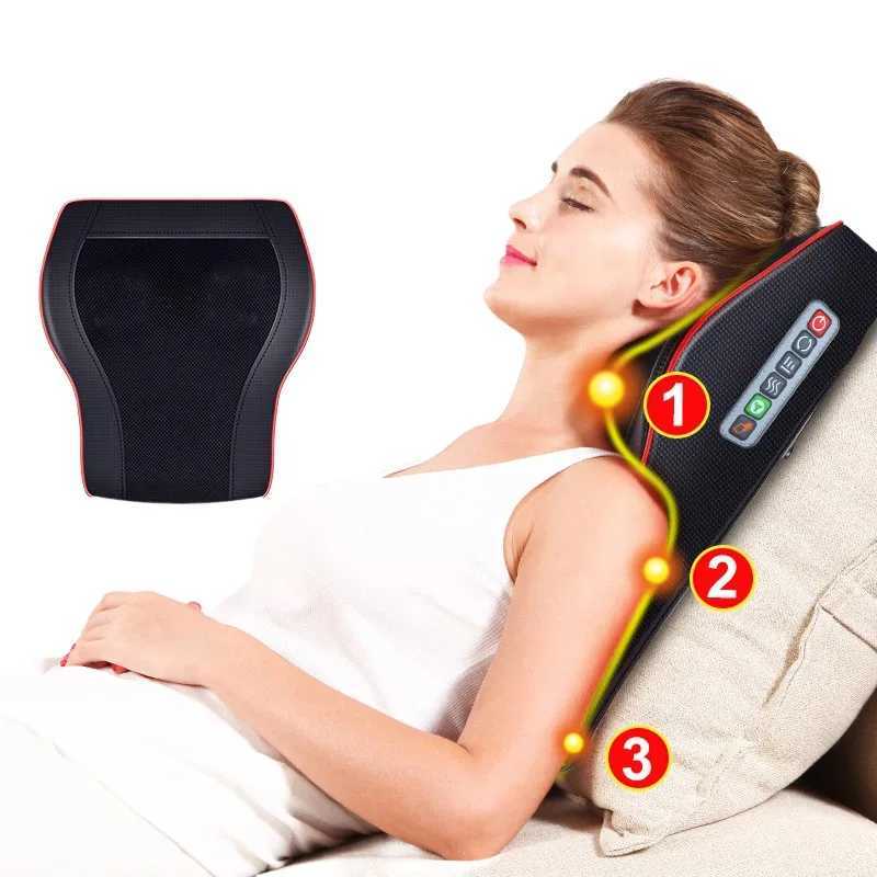 Cervical massage pillow for waist neck shoulder electric massage pillow hot compression intelligent multifunctional waist massager W240819