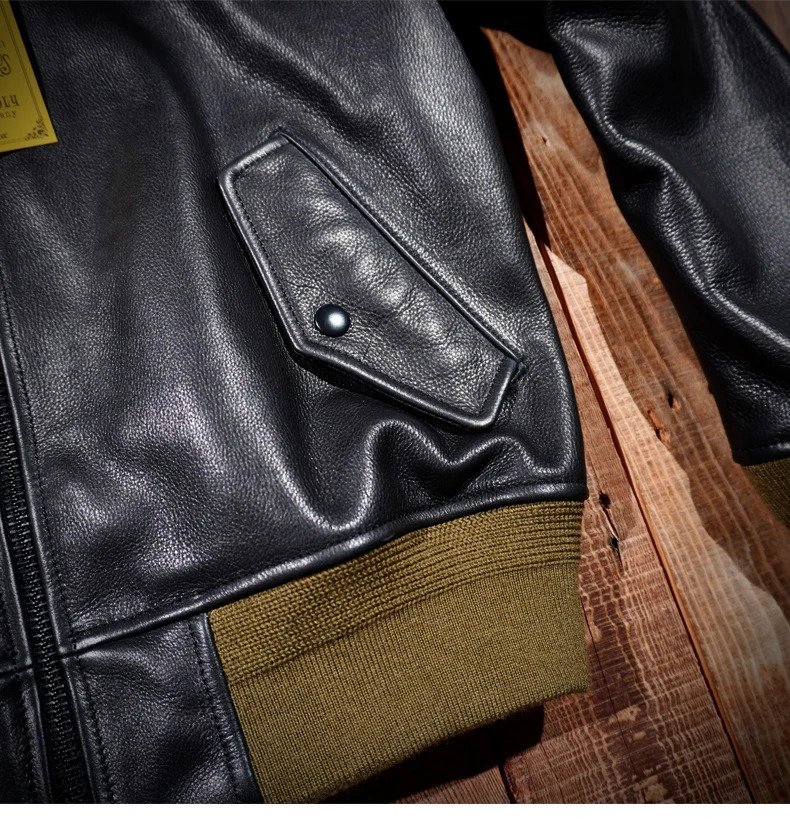 Classic MA1 flight suit jacket water dyed denim leather short motorcycle baseball topquality genuine product 241011