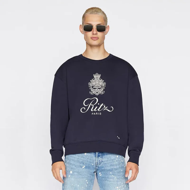 Autumn Winter Round Neck Chic Letter Print n Loose Casual Men Women Long sleeve Pullover Cotton Hoodie 241011