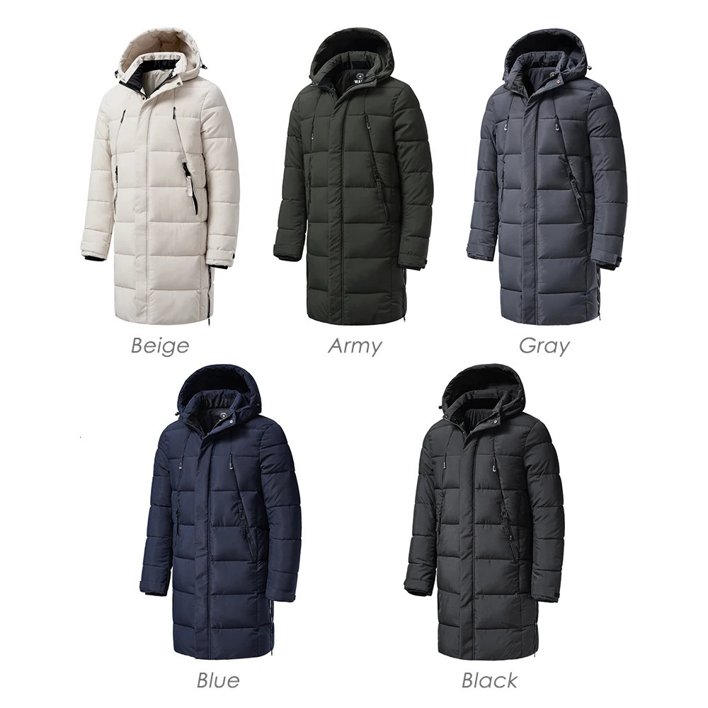 Mens Winter Warm Thick Wool Hat Parkas Jacket Mens Autumn Jacket Classic Waterproof Parkas Mens 241007