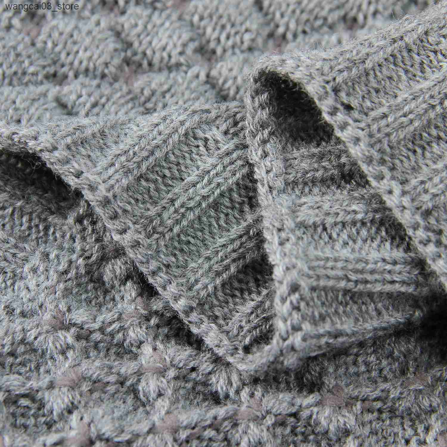 Blankets Swaddling Baby Blankets 100*80cm Knitted Newborn Boys Girls Swaddle Wrap Blanket Infant Kids Stroller Bedding Basket Quilt Child Accessory L2