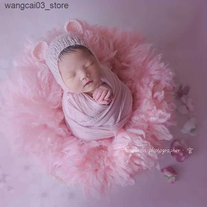 Blankets Swaddling 100% Wool Mats Baby Photography Blanket Newborn Wrap Background Flokati Props for Newborns Photo Shoot Fotografia Accessories L2409