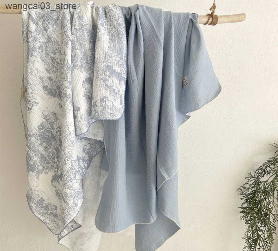 Blankets Swaddling Baby Blanket Newborn Muslin Swaddle Wrap Blankets Summer Cotton Soft Baby Receiving Blanket Infant Sleeping Cover Baby Stuff L24091