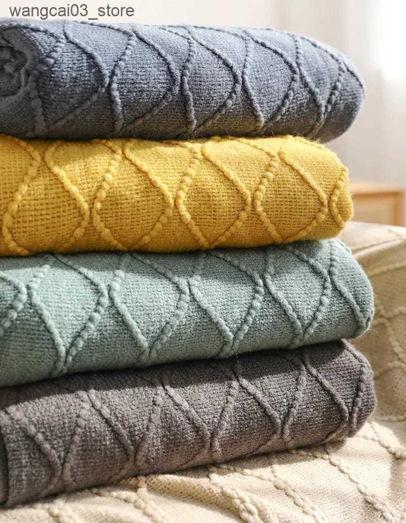 Blankets Swaddling Inya Knitted Blankets Throw On Sofa Bed Cover Bedspread Super Soft Stroller Wrap Infant Swaddle Kids Plaid Christmas Decor Green L2