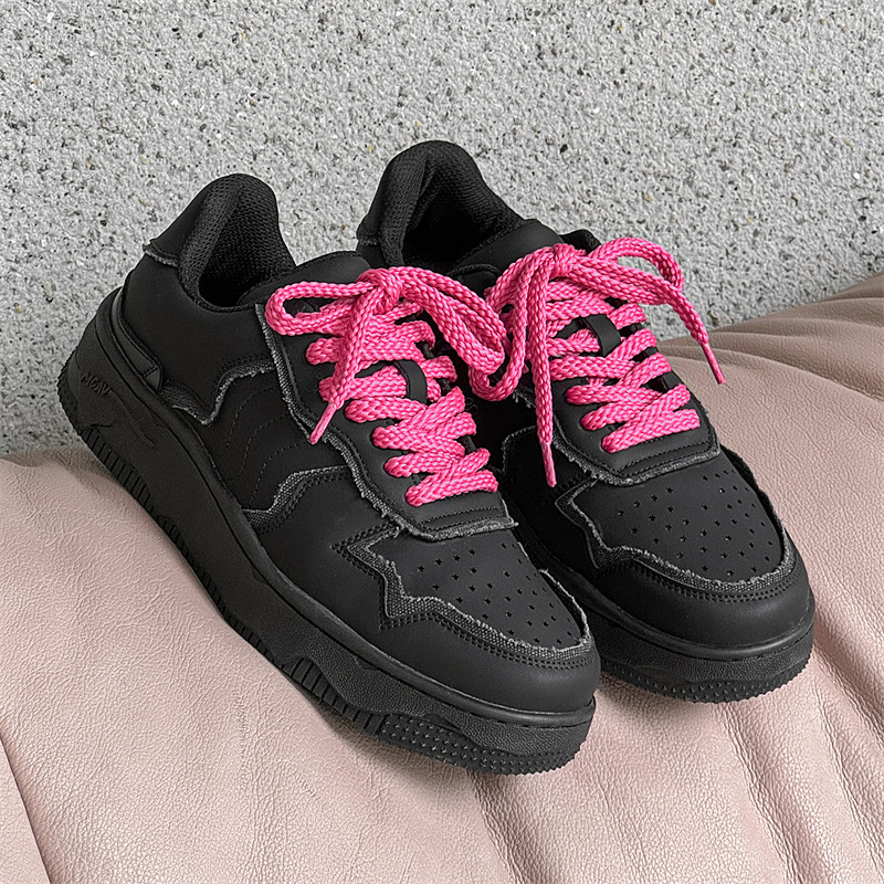 Designer 2024 Autumn/Winter New Black Warrior Solid Color Low Cut Sports Skateboarding Casual Couple's Thick Soled Tall Board Shoes