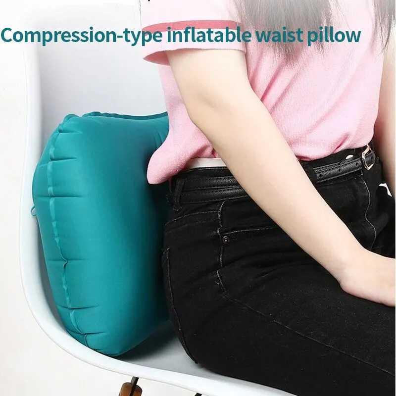 Pressure inflatable pillow portable outdoor travel pillow waist pillow neck protector inflatable U-shaped pillow W240819