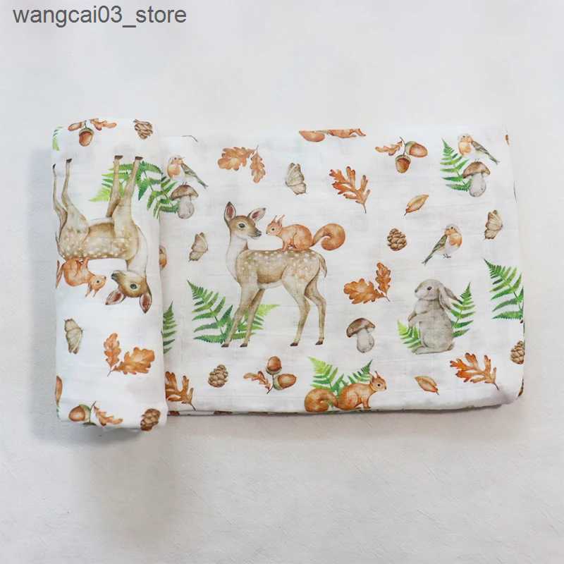 Blankets Swaddling Newborns Baby Blanket Super Soft Bamboo Cotton Muslin Baby Swaddle Wrap Infant Stroller Nursing Cover Bath Towel 120X120CM L240910