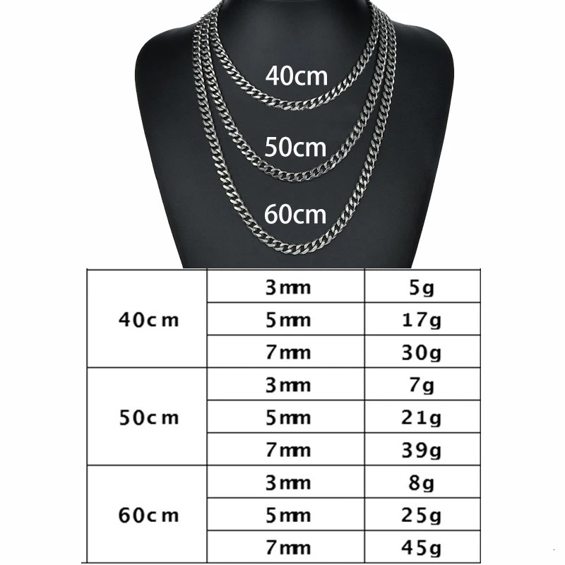 Stainless Steel Cuban Chain Necklace for Men Simple Gold Color Chain On The Neck Choker Jewelry Party Boy Gift HARRY 240930