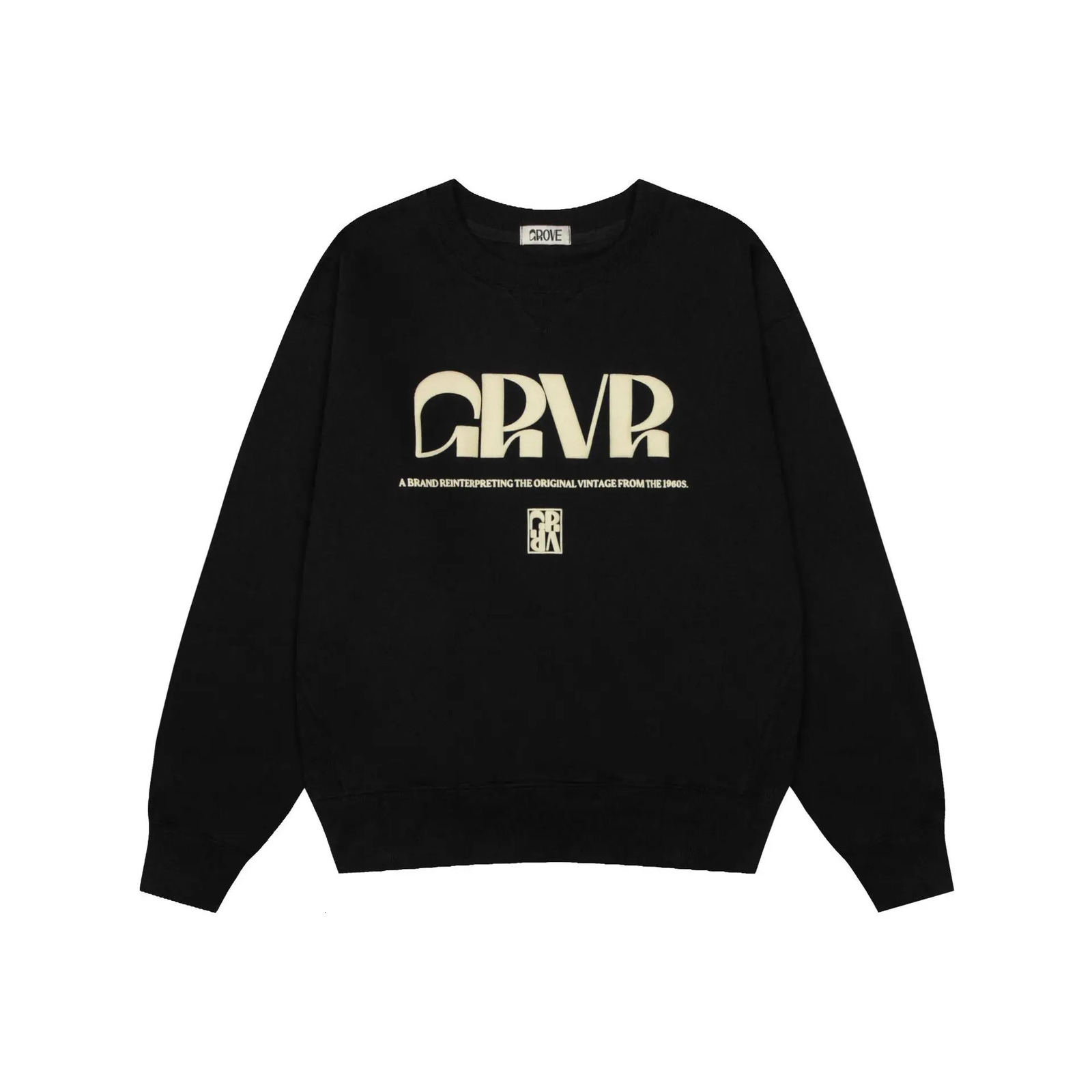 Trendy Grove Hoodie Classic foam Letter Crewneck Fall and Winter Casual Loose Top Trends for Men Women 241007