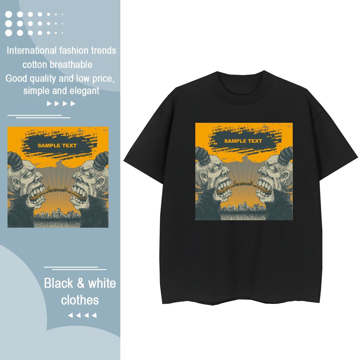 Designer Womens T Shirts 230g Pure Cotton Breathable Short Sleeve High Street Hip Hop skull Unisex Tshirts Comfortable Floral Print Top Tees