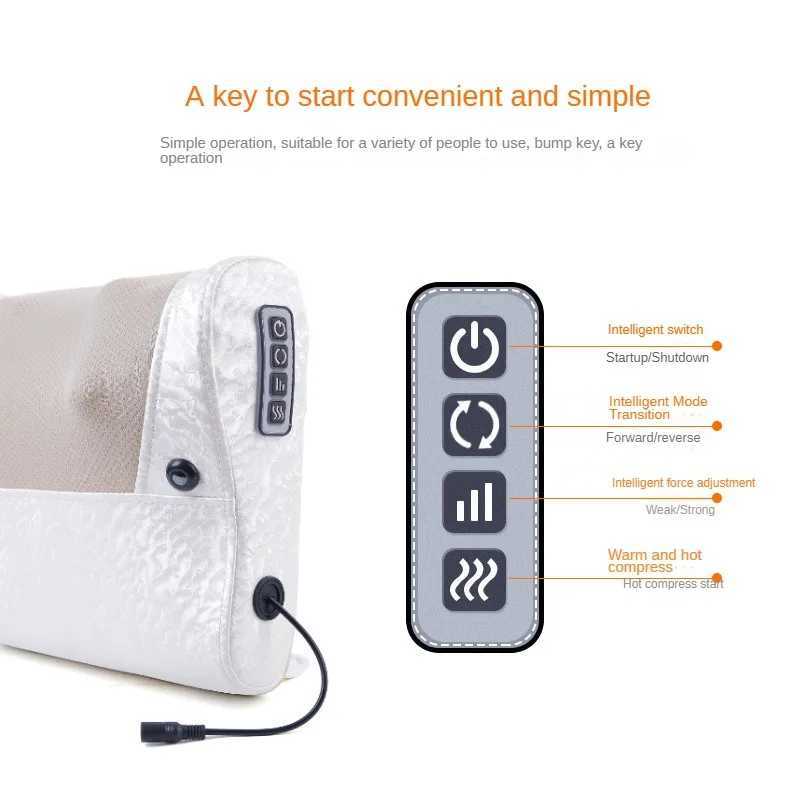 Spinal Neck Waist Shoulder Back Fully Electric Multi functional Massage Pillow W240819