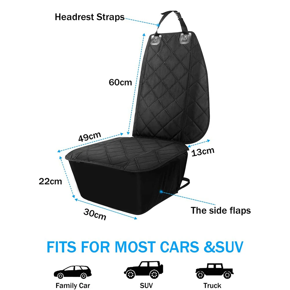Dog Car Front Seat Cover Waterproof Non-Slip Car Rear Back Seat Mat Pet Cat Dog Carrier Mat Seat Cover Car Travel Accessories