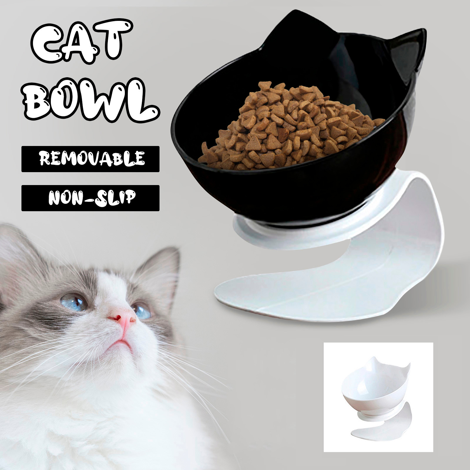 Pet Dog Cat Slow Feed Spine Water Food Bowl ion Care Bowl