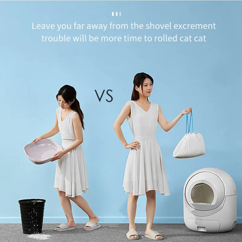 Fully Automatic Pet Cat Litter Box Large Space Anti-splash Smart Cat Litter Box 5G WIFI Remote Control Closed Cat Toilet