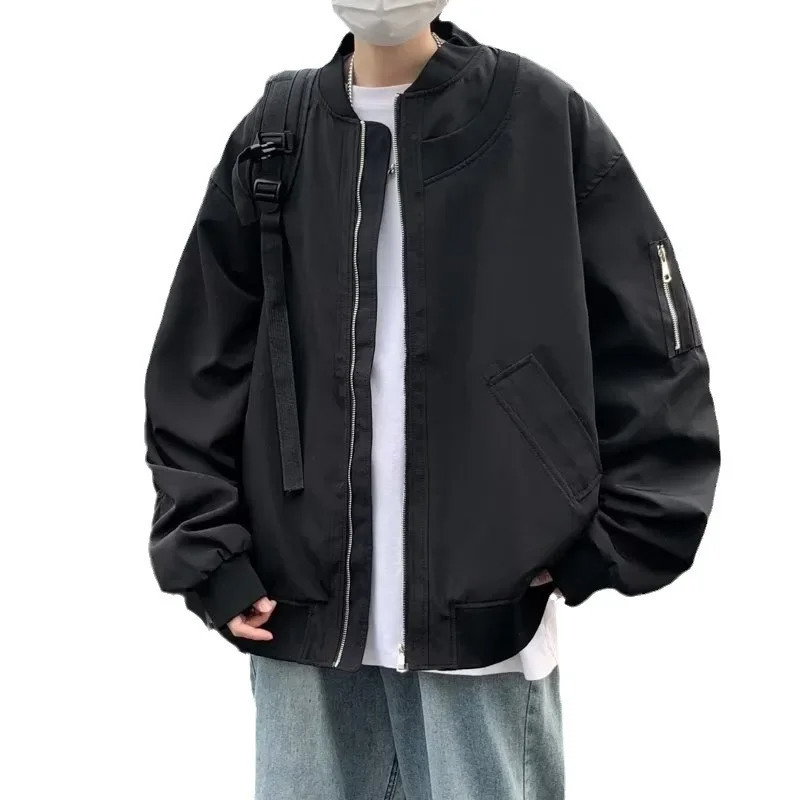 American style loose fit suitable for mens bomber jacket fashion casual version baseball uniform streetwear 241011