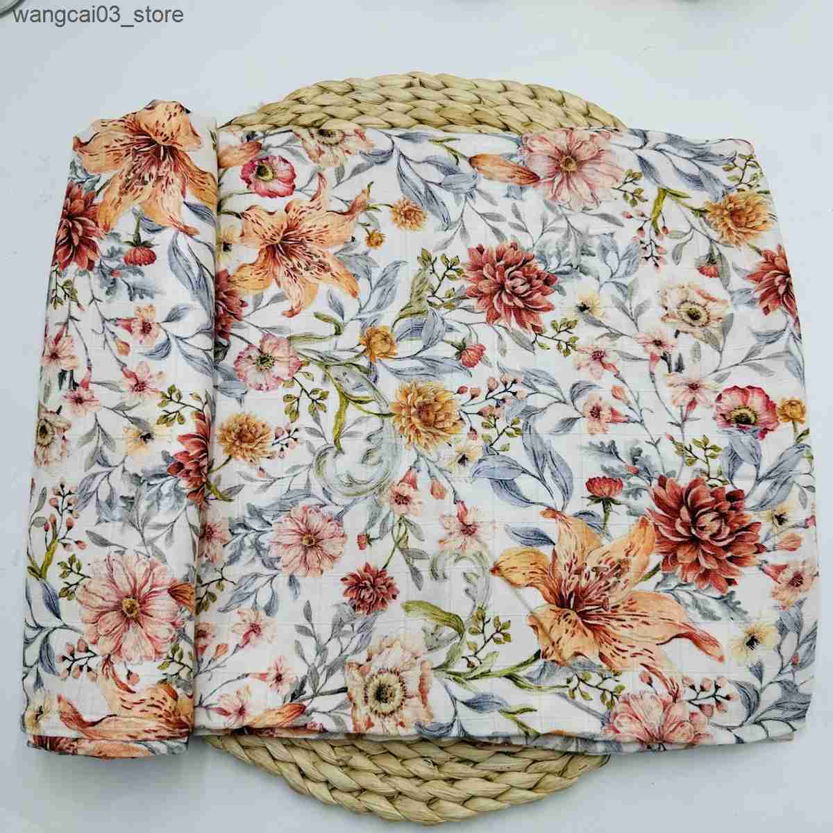 Blankets Swaddling 2024 NEW Hot Organic Cotton European Styles Swaddle Blanket Customize Designs L240910 L0910