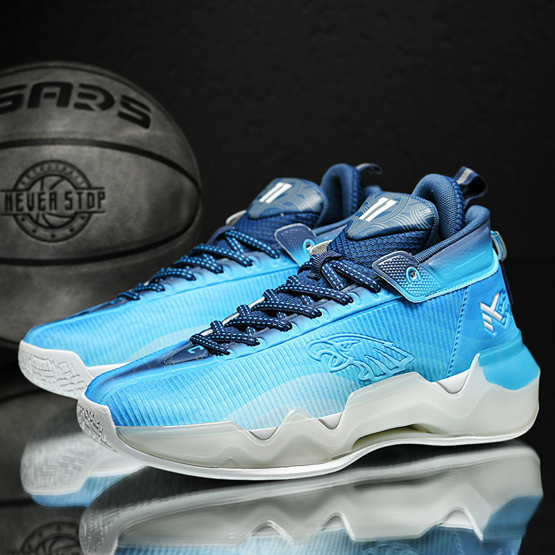 Luxury Brand Blue Basketball Shoes For Men Non-slip High Top Platform Sneakers Man Outdoor Professional Men's Training Shoes