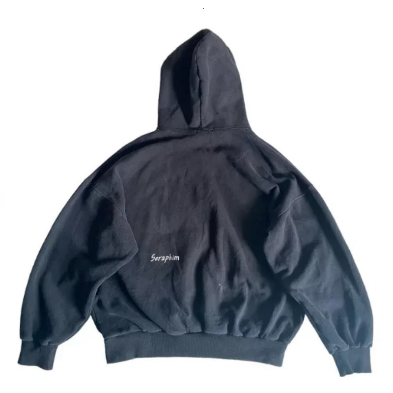 2000S Y2K Vintage Hoodies Gothic Pattern Zip Up Hoodie Winter Womens Mens Hip Hop Long Sleeve Coats Loose Hooded Sweatshirt 241009