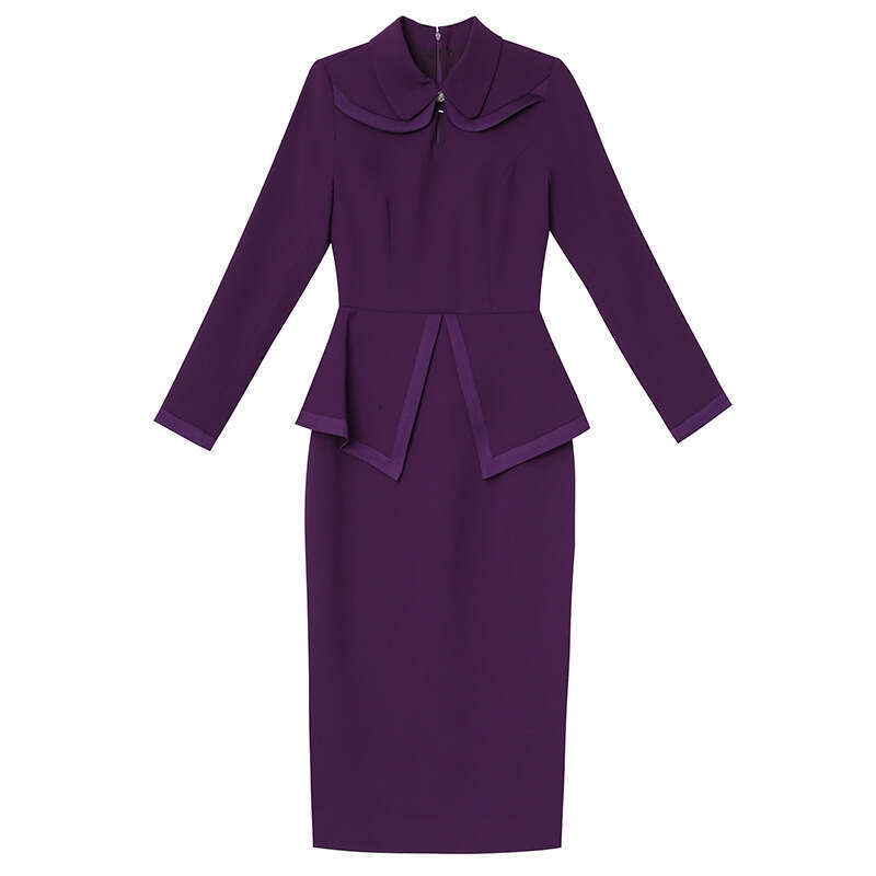 Red Dress for Womens Spring and Autumn 2024 New Style High End Formal Occasion Nail Diamond Medium length Hip hugging Skirt