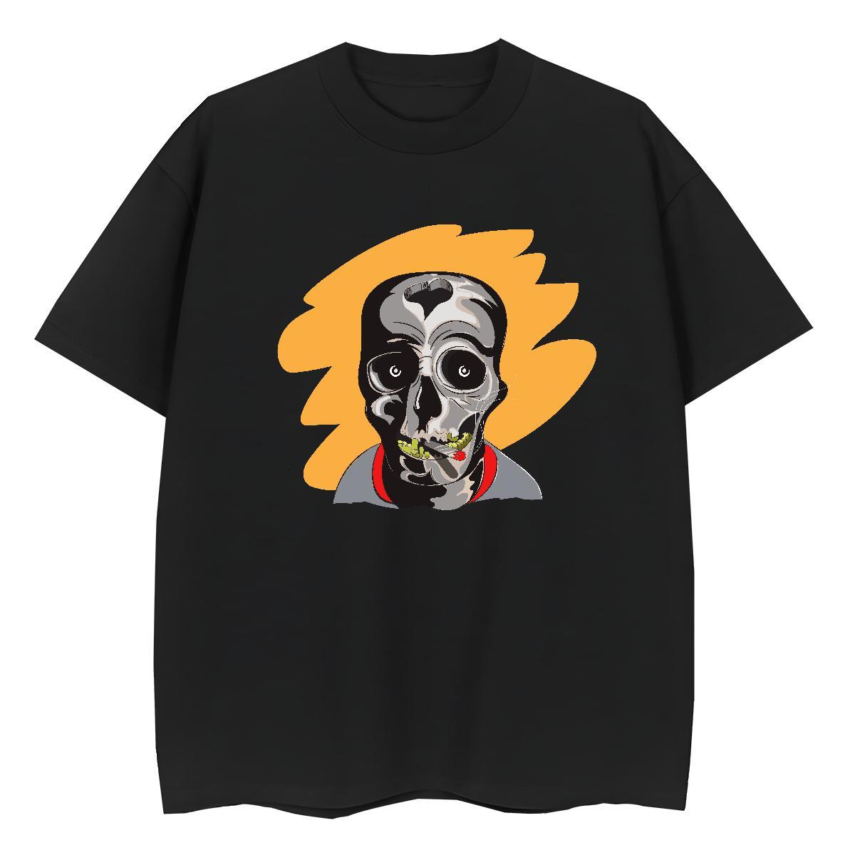 Fashion Women T Shirts 230g Cotton O Neck Short Sleeves Street Wear skull Women Tshirts Free Shipping Customized Print Tops Tees