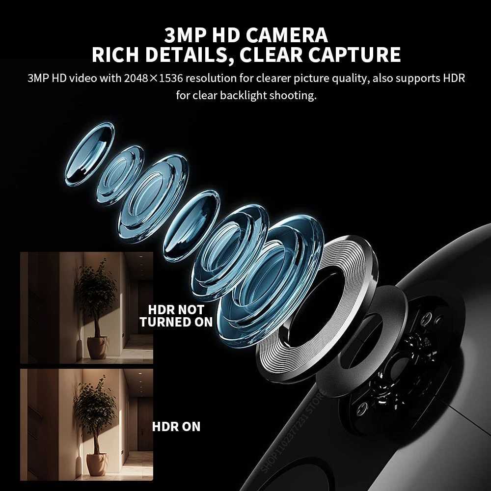 Doorbells Xiaomi Smart Cat Eye 2 HDR 5-Inch 720P Screen 3MP HD Camera 180 Wide Angle Lens 940nm Infrared Night Vision Intercom Doorbell S249248