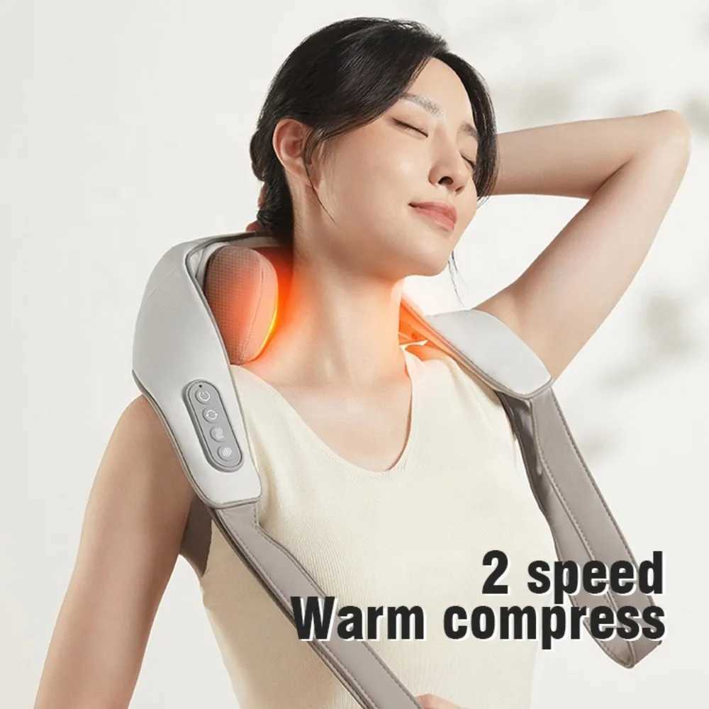 FODRK electric neck and back massager wireless neck and shoulder back massager shoulder massager knee massager W240819