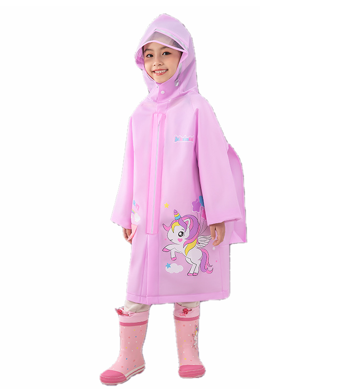 Environmentally friendly material children's raincoat with hat protecting baby's health and growth