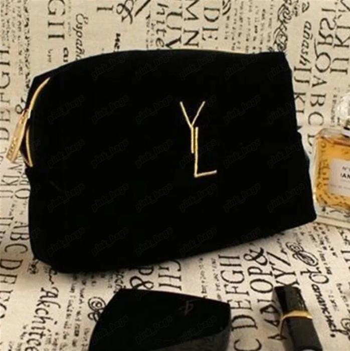 Designer Makeup Bag Embroidered Velvet Cosmetic Bags Cases Wash Bags Letters Corduroy Make Up Purse Cosmetic Pouch Clutch Purses