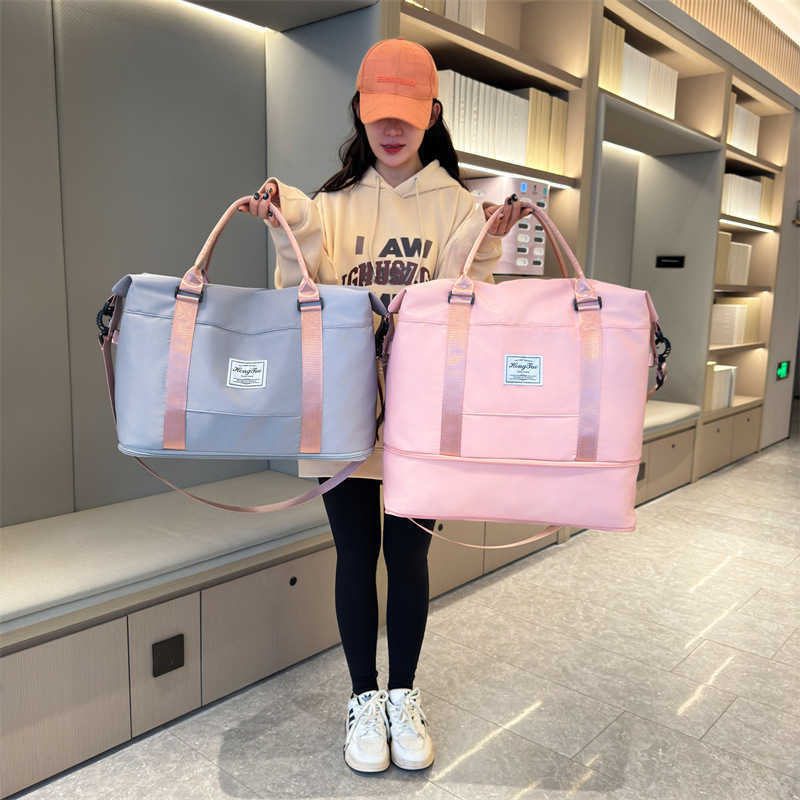 dry wet separation sports portable shoulder bag Yoga Fitness bag expandable travel bag 241015