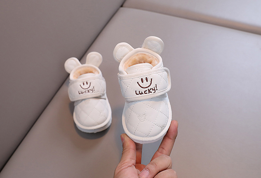Baby Winter Warm Boots Non-slip Boy and Girl Snow Boots Velcro Cutefeet Children Rabbit Cartoon Shoes 1-6 Years Old Sizes 17-28