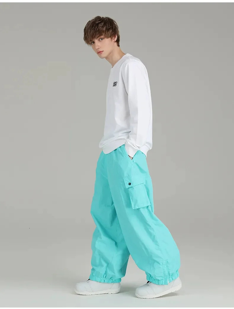 SEARIPE 2024 Ski Pants Mens and Womens Oversize Winter Snowboarding Skiing pants Youth Ski gear Waterproof Warm Ski trousers 241010