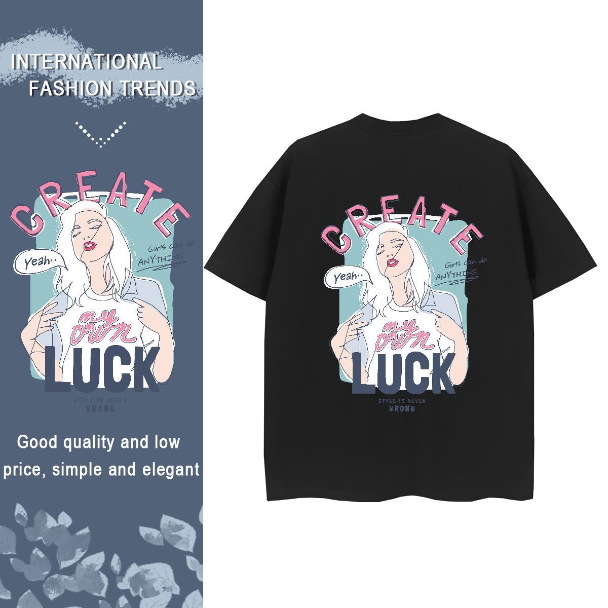 2024 Designer Women T Shirts 100% Cotton 230g Short sleeve Soft High Street Hip Hop women Tshirt for Man Woman Popular DIY Anime Polos