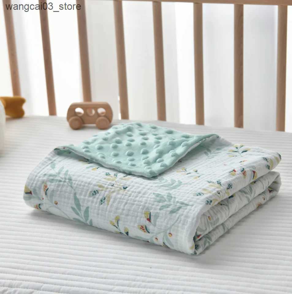 Blankets Swaddling Muslin Baby Swaddle Blankets Newborn Baby Blanket For Boys Girls Cotton Minky Soft Infant Sleeping Cover Crib Quilt Baby Stuff L240