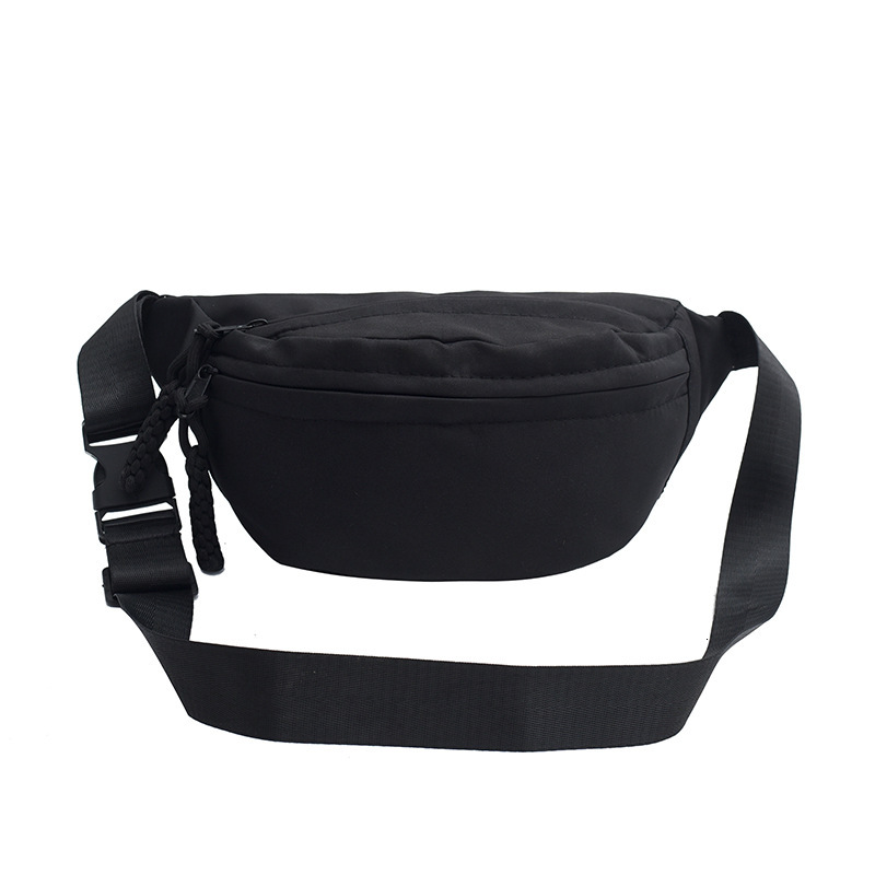 Cross body chest canvas leisure bag, women's 2024 new trendy summer sports niche, versatile Instagram fashionable waist bag