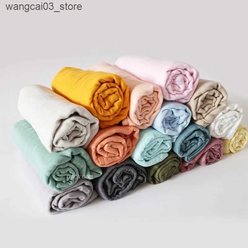 Blankets Swaddling 120*120cm Muslin Bamboo Baby Blanket Soft 2 Layers Newborn Swaddle Wrap Bath Towel Blanket Infant Sleepsack Stroller Cover 0-36M L2