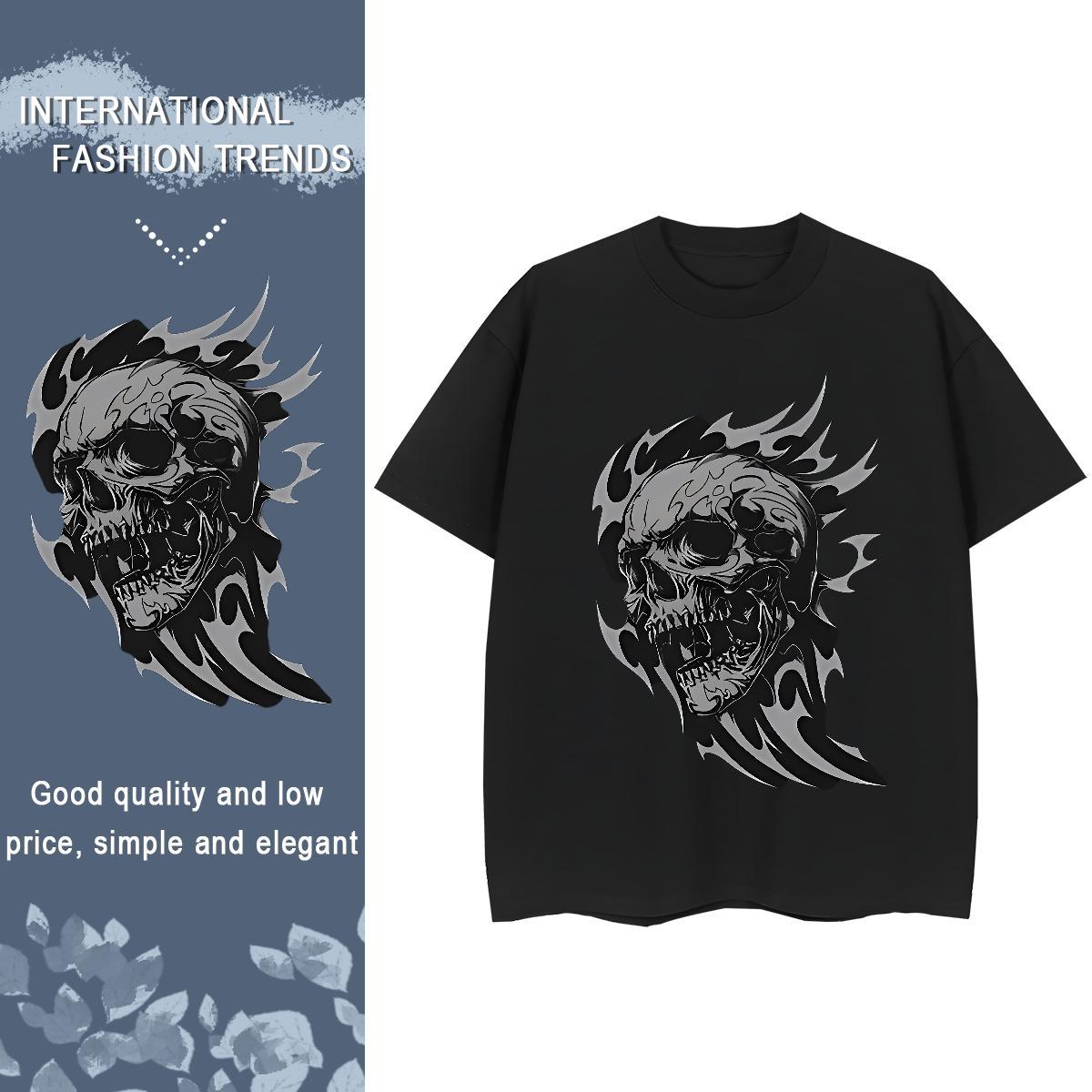 Designer T-Shirts for Women 230g 100% Cotton Breathable Short Sleeve Home Outdoor halloween Womens Tshirts Unisex DIY Printed Tees Shirts