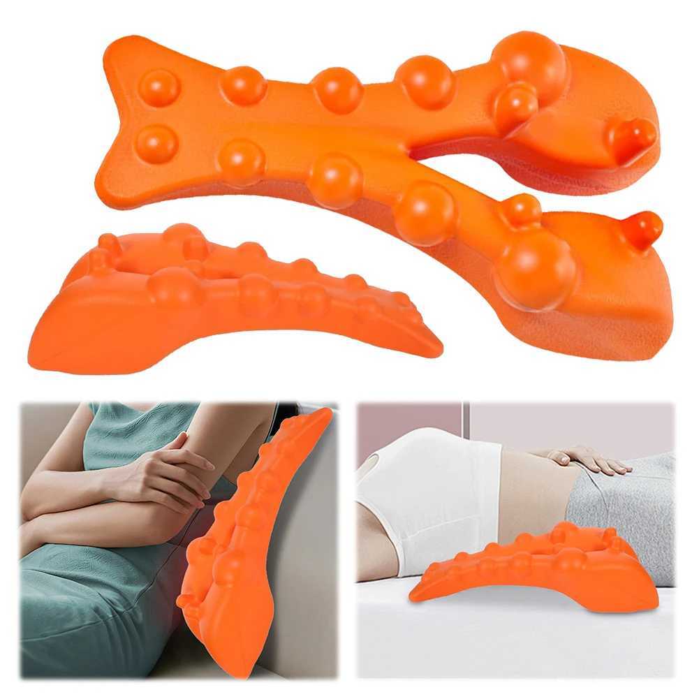 Contact massager tool ergonomic waist traction device portable spinal massage pillow for family travel W240819