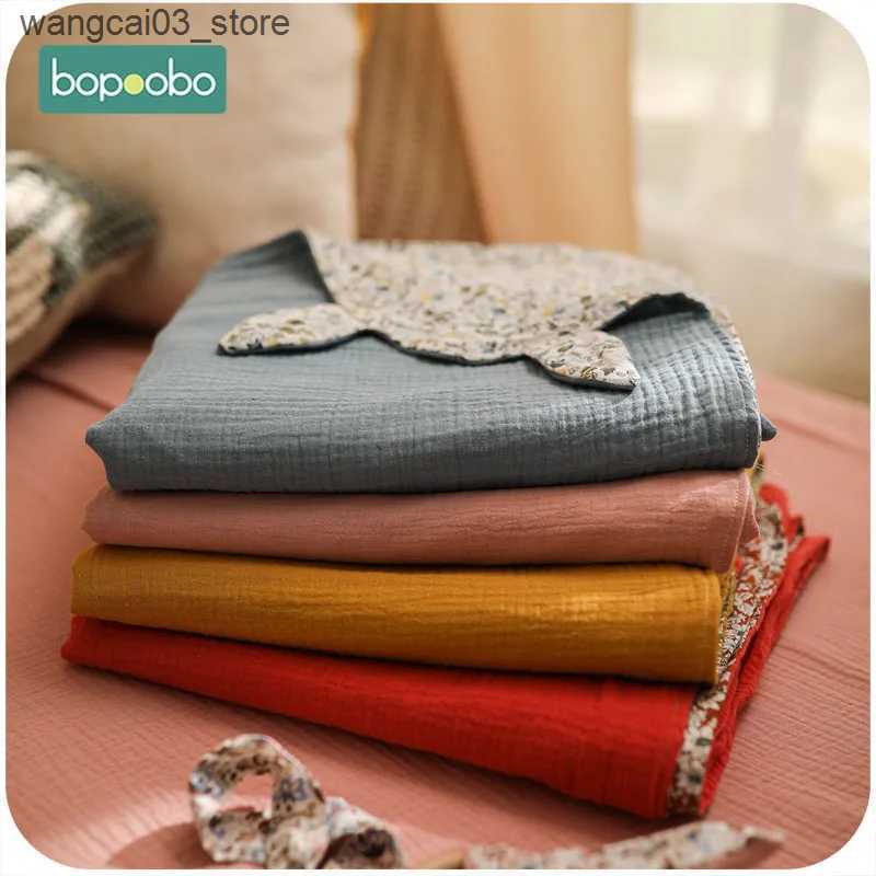 Blankets Swaddling Bopoobo Soft Newborn Baby Wrap Blankets 100% Cotton Baby Sleeping Bag Multicolor Floral Bath Blanket Sleeping Swaddle Blanket L2409