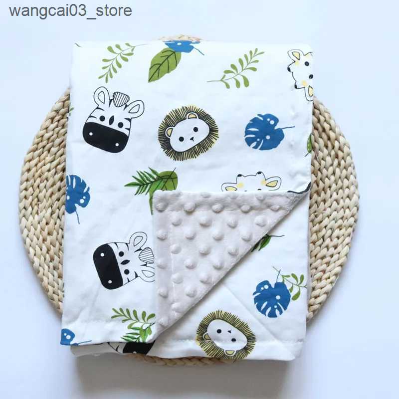 Blankets Swaddling Newborn Baby Blanket Cotton Fox Lion Thermal Swaddle Blankes Super Soft Infant Bebe Bedding For Kids Baby Wrap Quilts 75x120CM L240